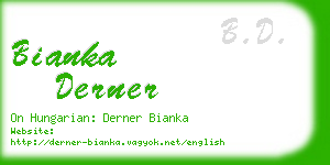 bianka derner business card